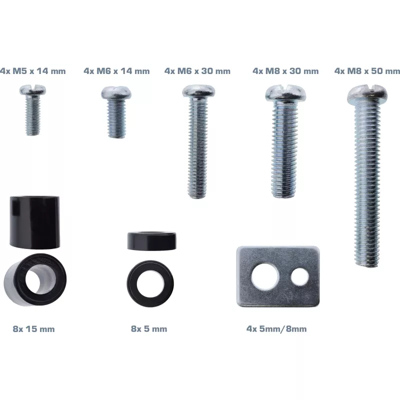 Montageset InLine 23100A 40 stuks zink voor tv-wandbeugel