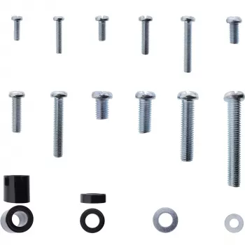 InLine schroevenset 68-delig voor tv-wandbeugel, montageset, wand, zink, 68 st., 100 mm, 150 mm