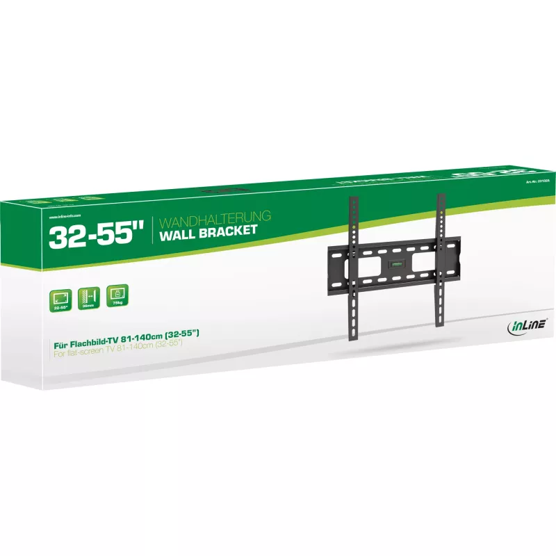 InLine wandbeugel voor TFT / LED / plasma 81 - 140cm 32 - 55 inch max. 75kg