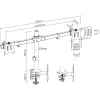 InLine tafelbeugel voor 2x LCD/LED-display tot 81cm 32 inch max. 9kg 23108E