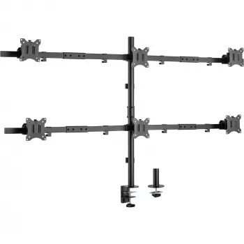InLine tafelbeugel voor 6x tv / LED / TFT-display tot 81cm 32 inch max. 7kg zwart