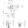 InLine bureaubeugel voor tv / LED / TFT-display tot 81cm 32 inch max. 9kg zwart