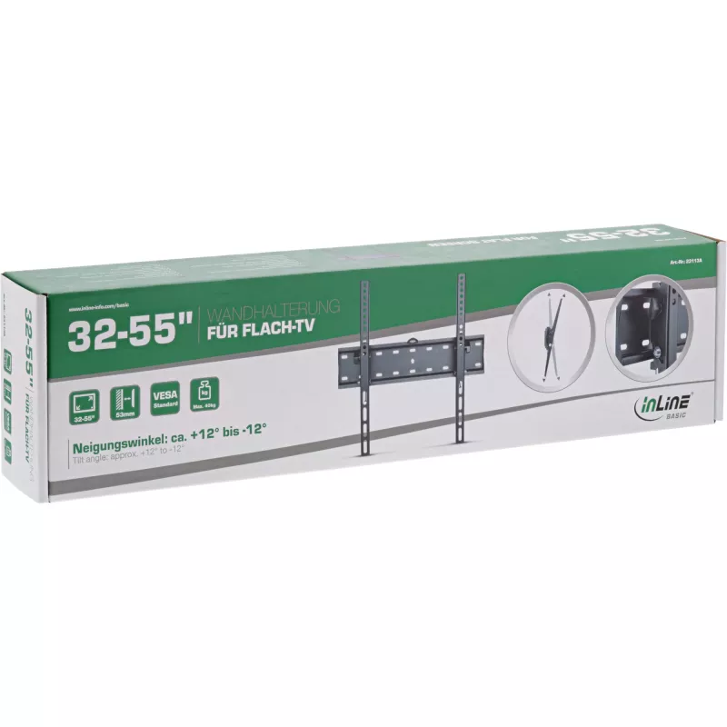 Wandbeugel InLine Basic 23113A voor flatscreen-tv 32-55 inch