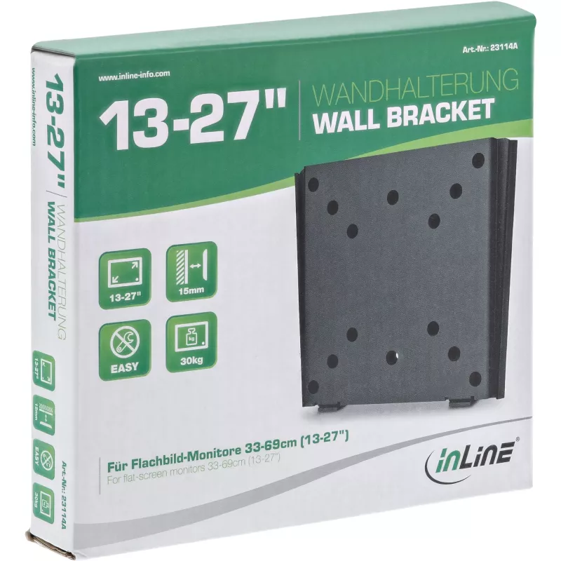 InLine wandbeugel voor TFT 33-69 cm 13-27 inch max. 30 kg