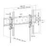 InLine hoogwaardige wandbeugel, kantelbaar, voor flatscreen-tv (37-80 inch), max. 75kg