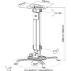 InLine Basic projector-plafondbeugel, 38-58cm, max. 13,5kg