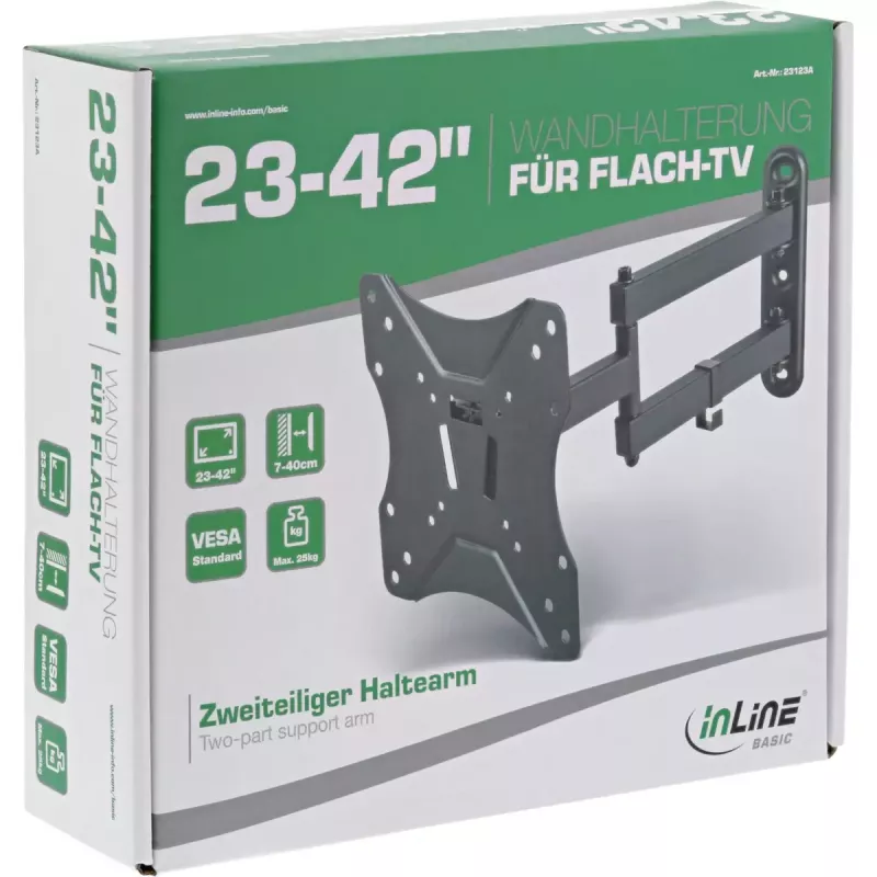 InLine Basic wandbeugel, voor flatscreen-tv 58-107cm (23-42 inch)