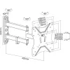 InLine Basic wandbeugel, voor flatscreen-tv 58-107cm (23-42 inch)