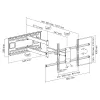 InLine XL-arm full-motion tv-wandbeugel, voor 43-inch-80-inch flatscreen-tv, max. 50kg
