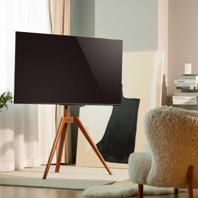 InLine woodstand tv-standaard, statief, voor displays 45 inch–65 inch (114–165 cm), max. 40 kg