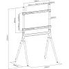 InLine woodstand Studio tv-standaard, voor displays 49 inch-70 inch (124-178cm), max. 40kg
