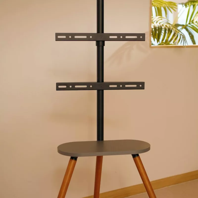 TV-voet InLine 23133W voor 43–65 inch schermen met plank, vrijstaande drager