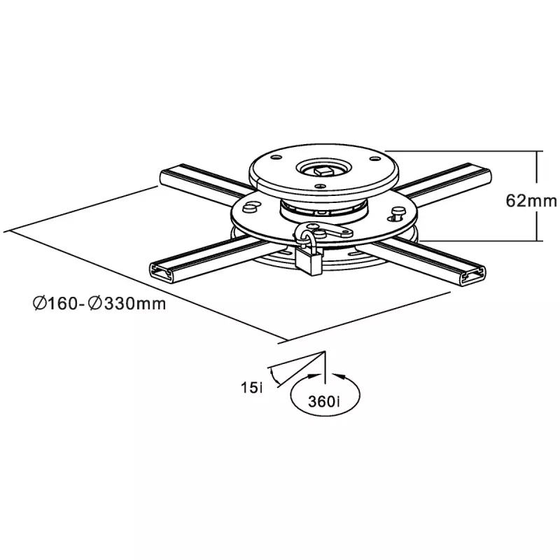 InLine wandhouder projector / beamer max. 20 kg