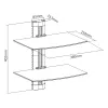 InLine wandhouder, voor dvd, Blu-ray, sat-ontvanger, max. 8 kg, zwart