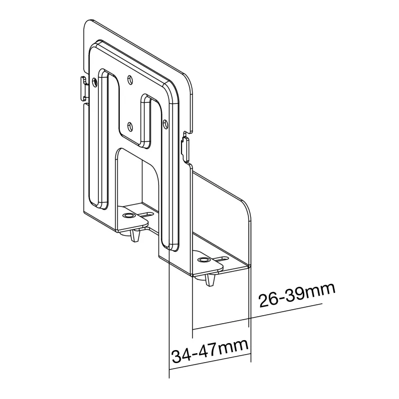 Passieve houder InLine 23152B voor mediastreamingbox 26-39 mm