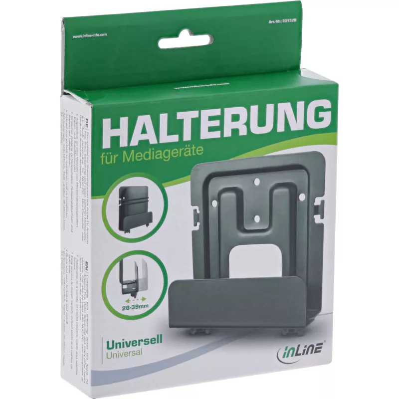 Passieve houder InLine 23152B voor mediastreamingbox 26-39 mm