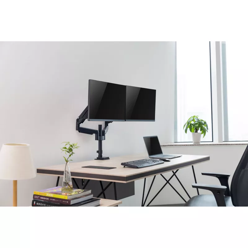 InLine tafelhouder met lift voor twee monitors tot 82 cm (32 inch), 9 kg
