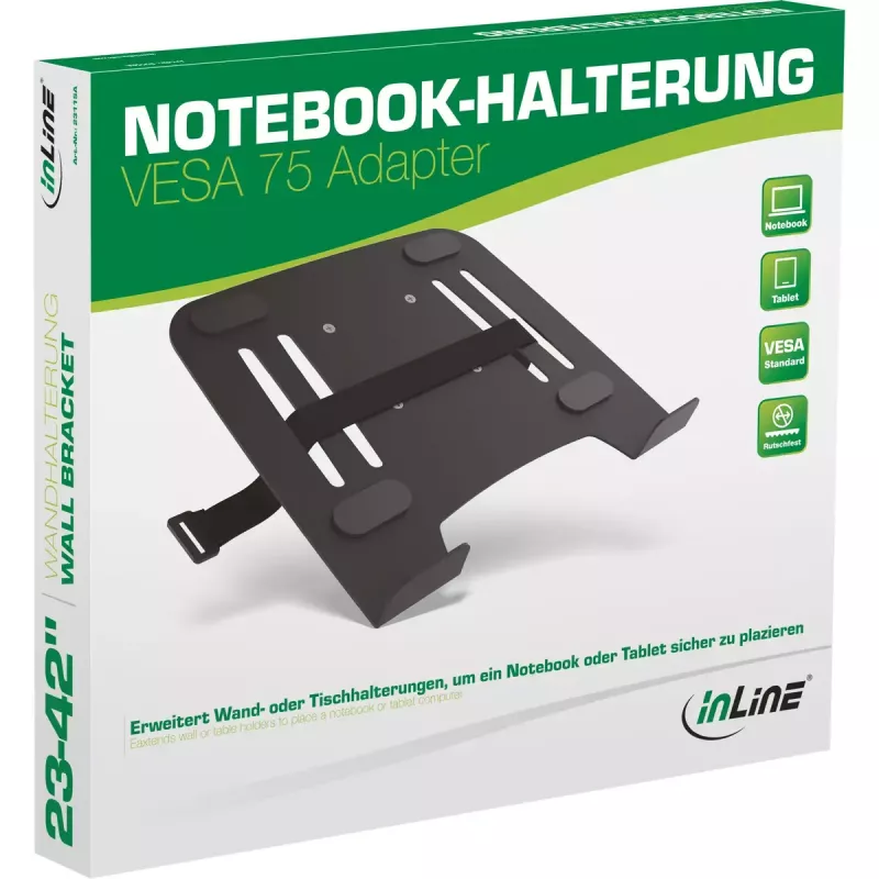InLine notebookhouder / -standaard met VESA-75-adapter