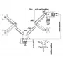 InLine tafelhoeder met lift en USB/audio, 2 monitors tot 81 cm (32 inch) 9 kg, zilver