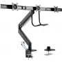 InLine desktopmontage met lift en USB3.0, beweegbaar, voor 3 displays tot 27 inch