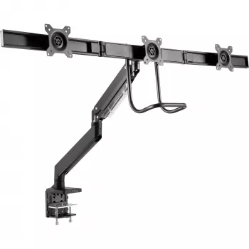 InLine desktopmontage met lift en USB3.0, beweegbaar, voor 3 displays tot 27 inch