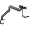 InLine desktopmontage met lift en USB3.0, beweegbaar, voor 3 displays tot 27 inch
