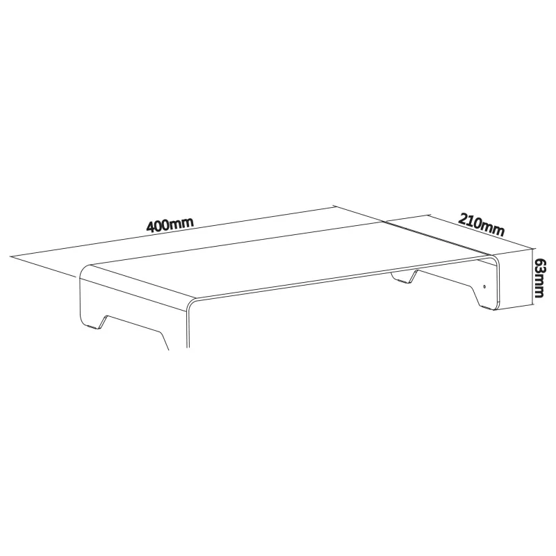 InLine monitorplatform aluminium 63 mm max. 10 kg vrijstaand zilver 23175A