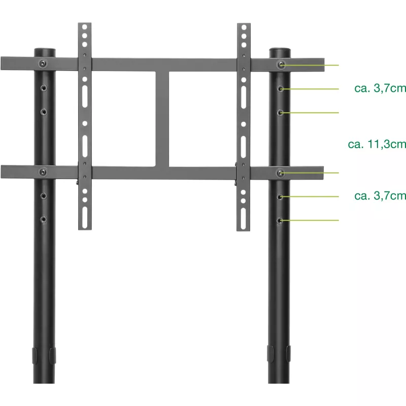 Multimediawagen InLine 23177A voor LED-tv 37 inch–80 inch, max. 80 kg
