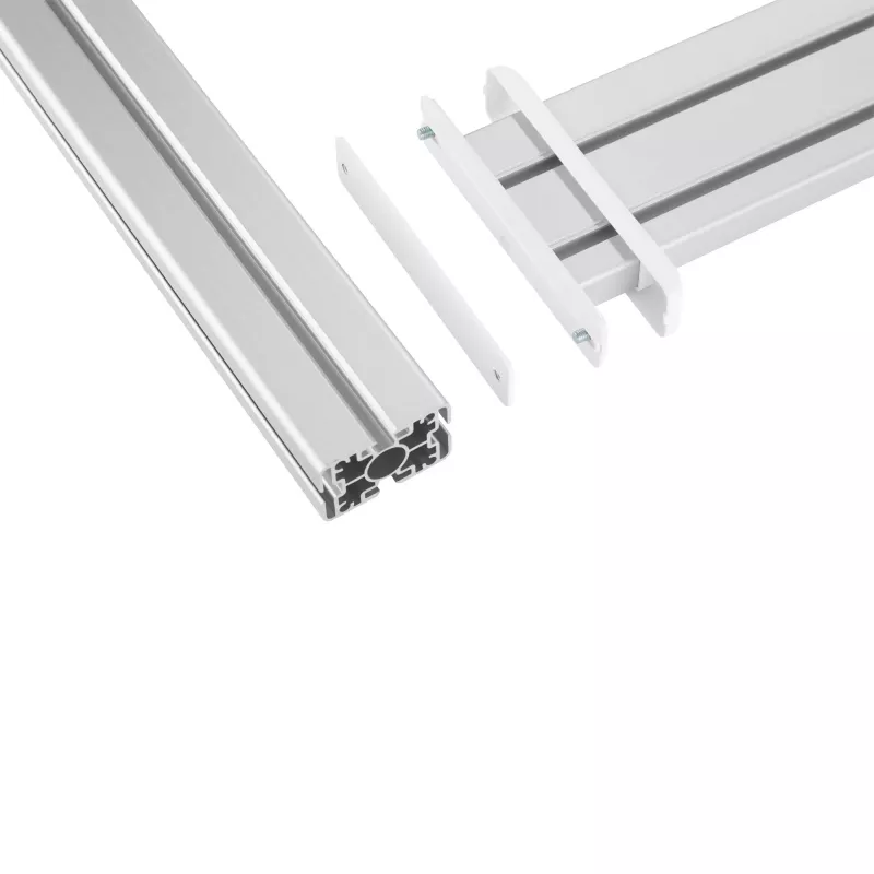 InLine 23181F slatwall tafelmountpaneel aluminium 1 m met 2 steunen 0,86 m