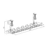 InLine 23190H Kabelmanagementrooster 60 cm voor montage onder het bureau, wit