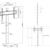 TV-standaard InLine 23195A in hoogte verstelbaar voor LED-televisies 37-70 inch