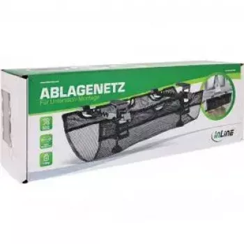 Kabelgoot InLine 23199B zwart onder tafel opbergnet 610x240x390 mm