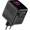 InLine USB-voeding, 70 W, GaN, USB-C PD + USB-A QC, kabel 60 cm, zwart