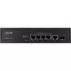 Unmanaged switch InLine PoE+ Gigabit netwerkswitch 5 poorten 4x PoE+ 1xSFP 1Gb/s desktop