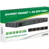InLine PoE+ Gigabit netwerkswitch 24 poorten, 1 Gb/s, 2xSFP, 19 inch 1U (incl. beugels)