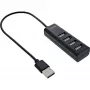 InLine USB 2.0 4-poorts hub, Type-A-stekker naar 4x Type-A-bus, zwart, 30 cm, slank