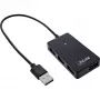 InLine USB 2.0 4-poorts hub, Type-A-stekker naar 4x Type-A-bus, zwart, 30 cm