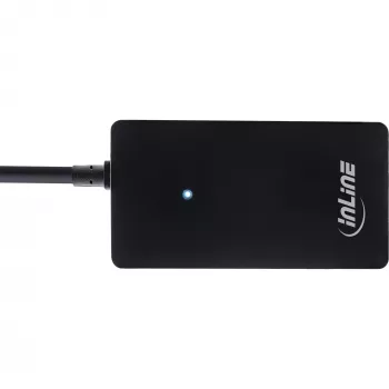 InLine USB 2.0 4-poorts hub, Type-A-stekker naar 4x Type-A-bus, zwart, 30 cm