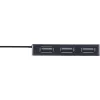 InLine USB 2.0 4-poorts hub, Type-A-stekker naar 4x Type-A-bus, zwart, 30 cm