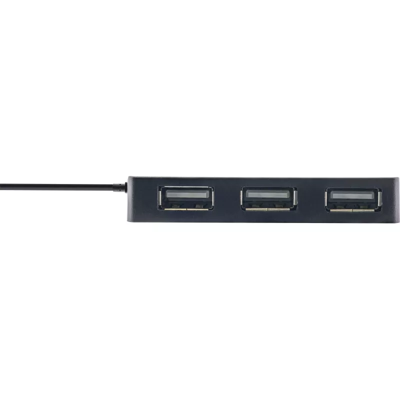 InLine USB 2.0 4-poorts hub, Type-A-stekker naar 4x Type-A-bus, zwart, 30 cm