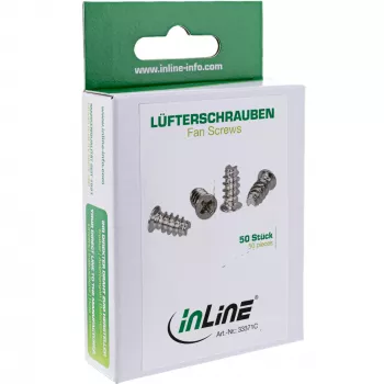 InLine ventilatorschroeven 5,0x10,0 mm zilver 50 stuks InLine 33371C
