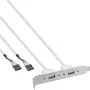 InLine slotbeugel 2x USB 2.0 Type-A bus naar 2x 5-pins interne header 0,3m