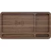 Organizer InLine WoodCharge met Qi-laadvlak en USB-stroombron