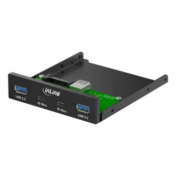 InLine 33456C drivebay-afdekplaat 8,89 cm (3.5 inch) I/O-poorten-afdekplaat zwart