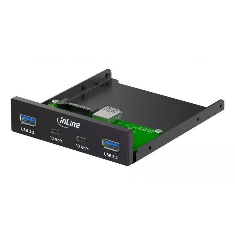 InLine 33456C drivebay-afdekplaat 8,89 cm (3.5 inch) I/O-poorten-afdekplaat zwart