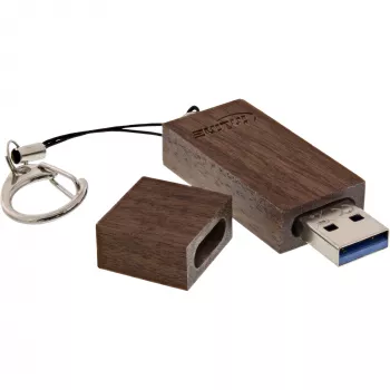 InLine USB 3.0 flashdrive, walnoot, met sleutelhanger, 8 GB