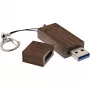 InLine USB 3.0 flashdrive, walnoot, met sleutelhanger, 8 GB