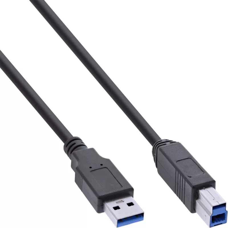 InLine USB 3.2 Gen.1 7-poorts hub aluminium behuizing met 2,5A voeding, zwart