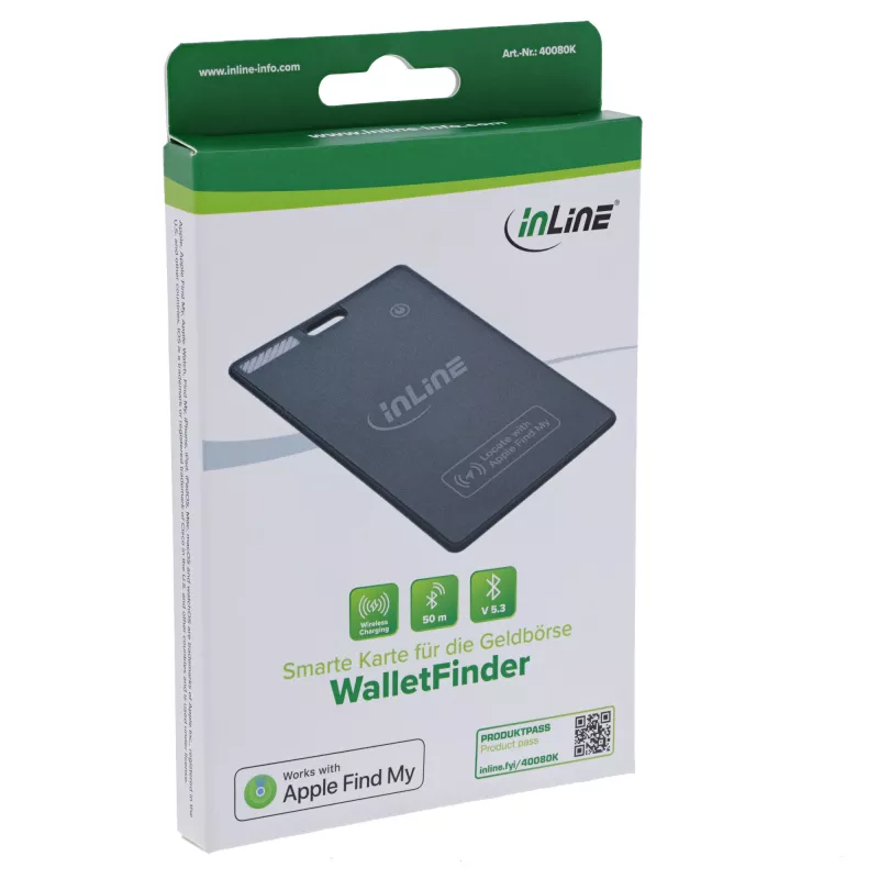 InLine 40080K GPS-tracker/finder universele finder smartcard zwart