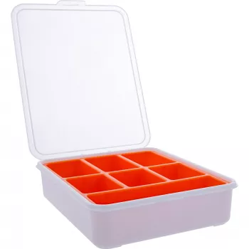 InLine onderdelenbox, 7 vakken, 180 x 140 x 40 mm, oranje